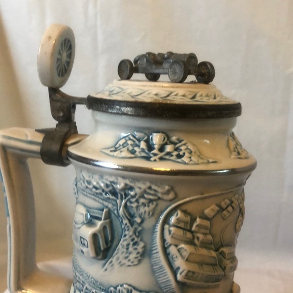 Car steins Avon race cars & Ford Model T, MG, Bugatti, patina on pewter - Picture 3 of 12